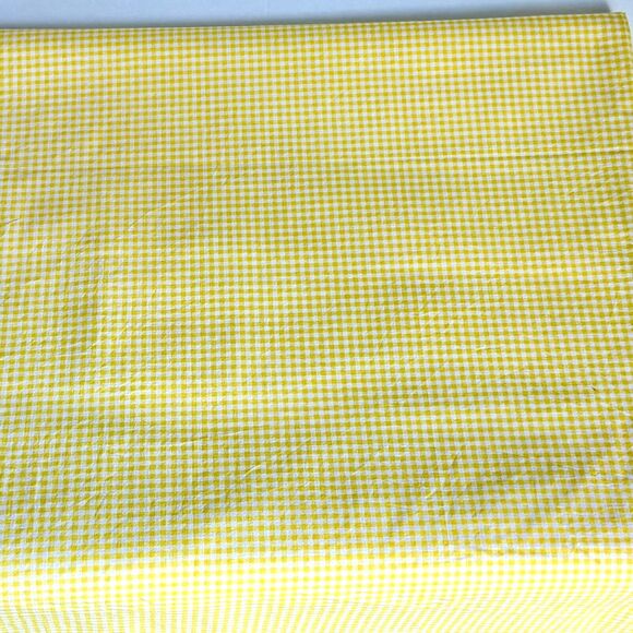 Vintage Sunshine Yellow Gingham Tiny Woven Check Plaid Quilt Cotton 2 Yards - Picture 1 of 3